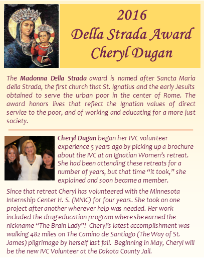 Della Strada - Cheryl Dugan Recipient